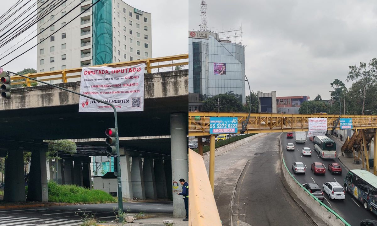 Con mantas, protestan provida contra despenalización total del aborto