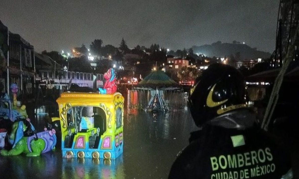 SUSPENSIÓN. Las inundaciones, producto de la tormenta de la tarde-noche de ayer, pusieron freno a los festejos en la Feria más importante de la alcaldía.