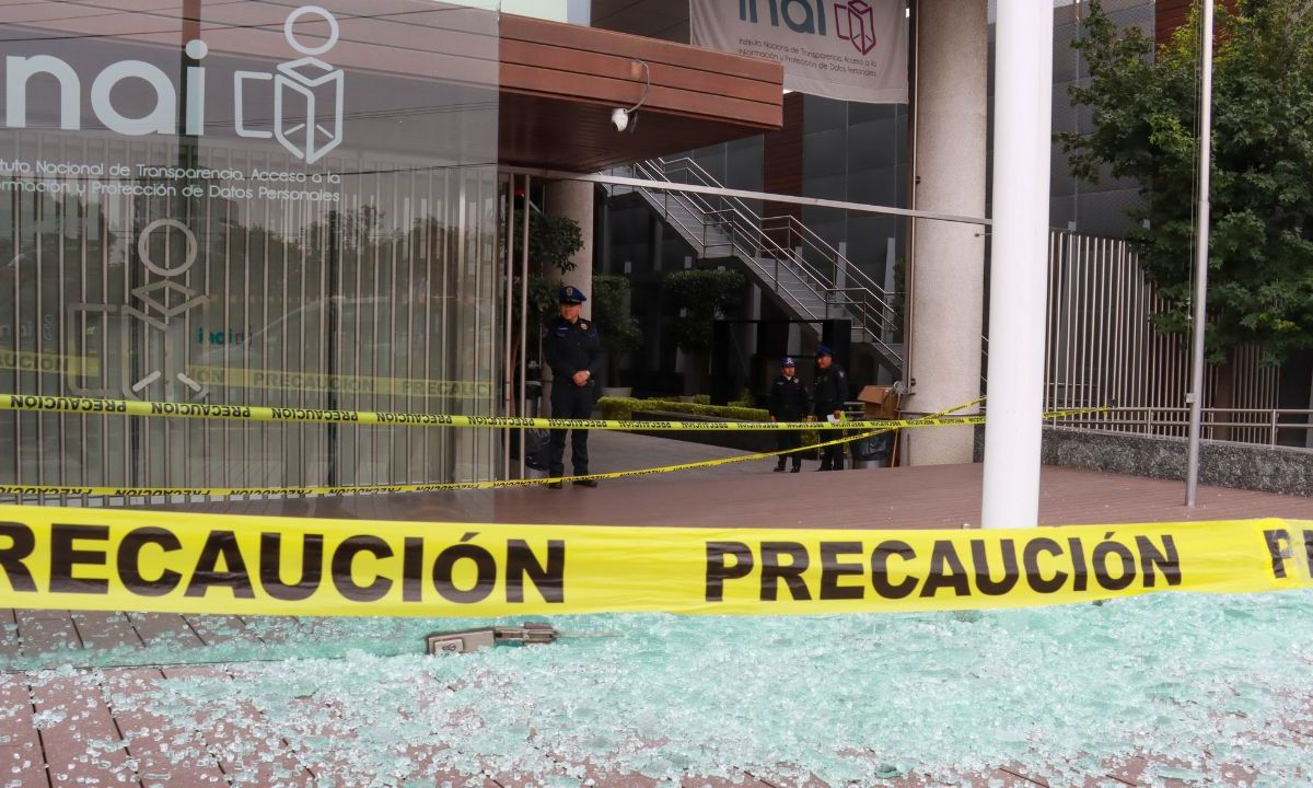 ¿Detienen al presunto responsable de vandalizar las oficinas del INAI