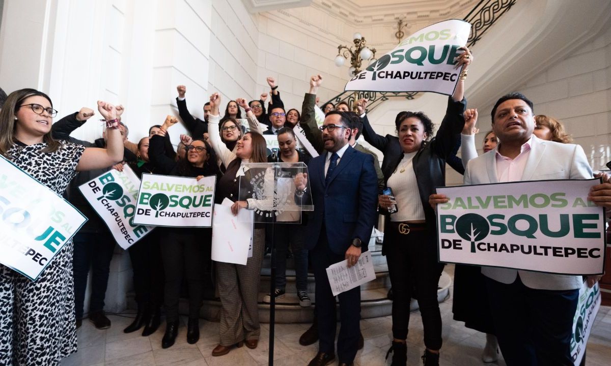 Defensa. Diputados de Morena rechazan el cambio de uso de suelo en la tercera sección del Bosque de Chapultepec.