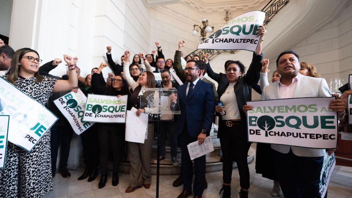 Defensa. Diputados de Morena rechazan el cambio de uso de suelo en la tercera sección del Bosque de Chapultepec.