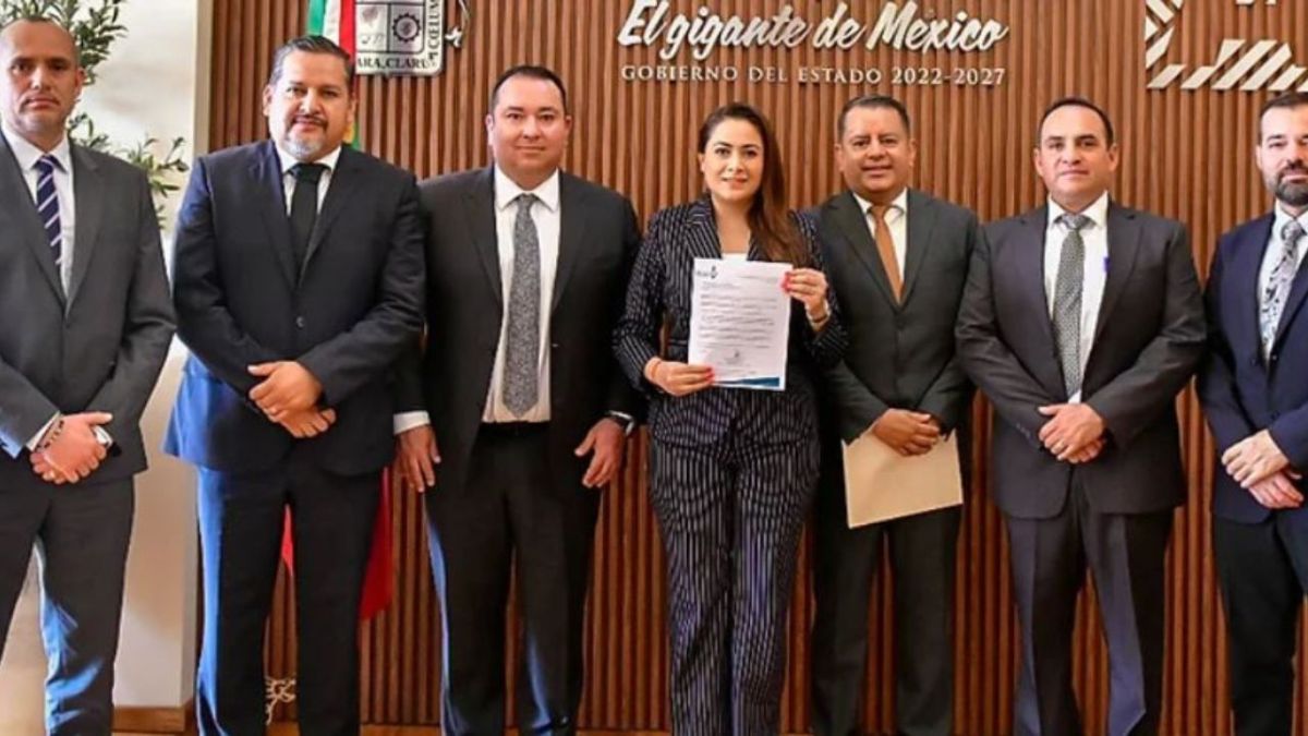 REUNIÓN. La gobernadora Tere Jiménez recibió a los directivos de Mexstamp en el Palacio de Gobierno.