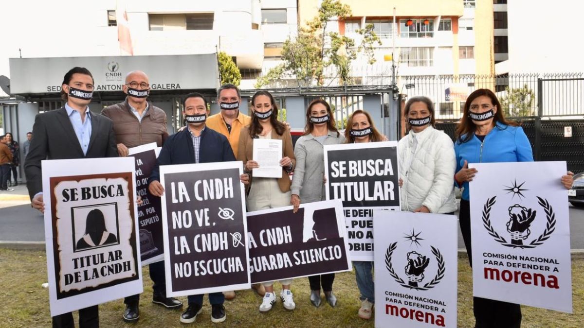 Protesta del PAN en la CNDH