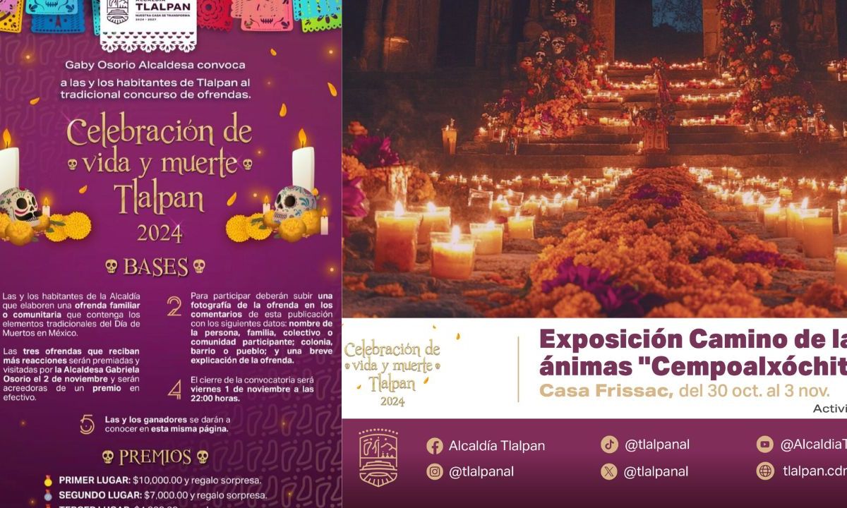 El Festival Vida y Muerte 2024 en Tlalpan ofrece un programa digno de honrar la riqueza de nuestras tradiciones, conoce su programa.