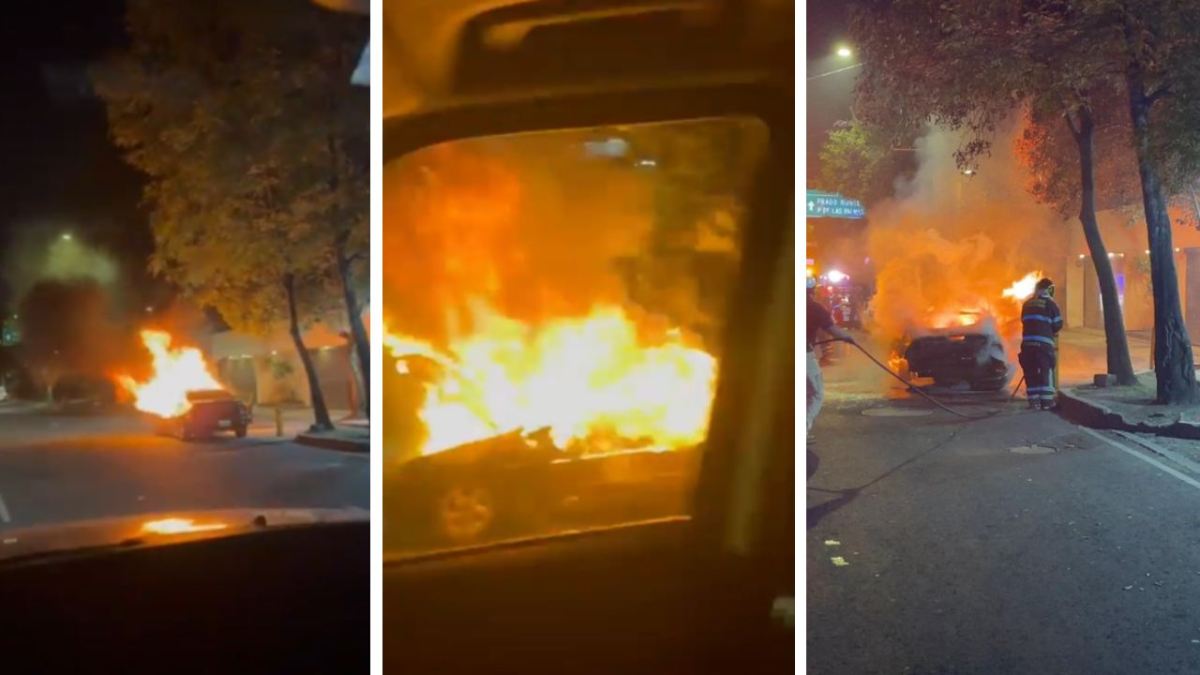 El vehículo en llamas se encontraba estacionado en Paseo de la Reforma y Avenida Constituyentes, en la colonia Lomas Altas