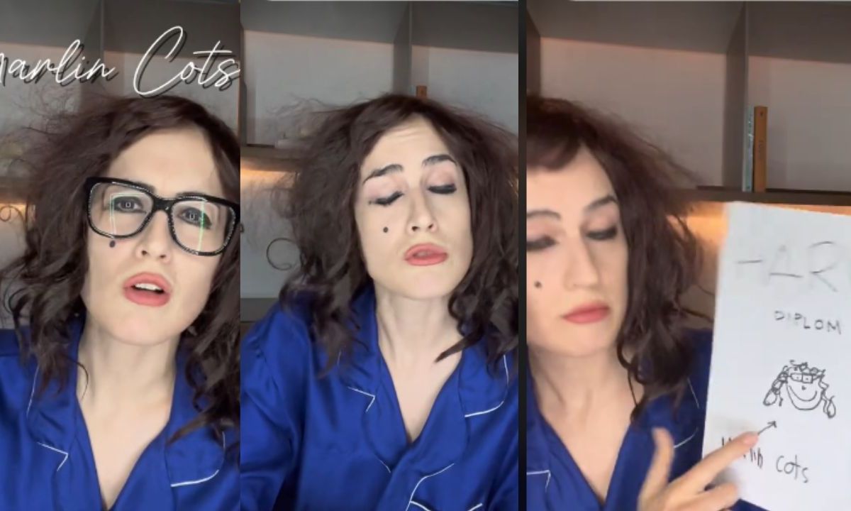 La comediante Gaby Navarro hace parodia de la "psiquiatra" Marilyn Cote