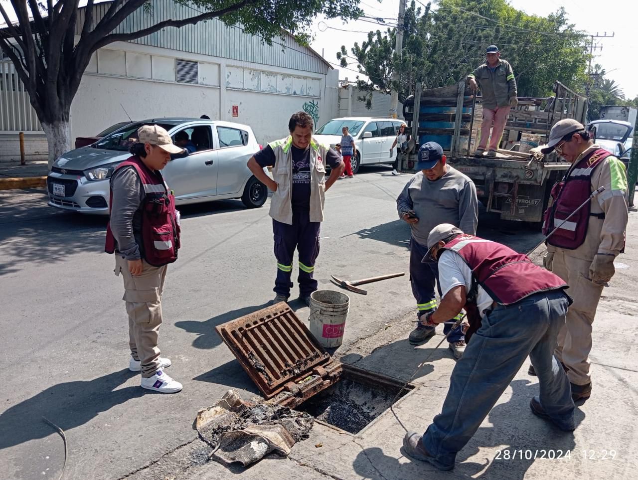 Foto: Ángel Ortiz/ Obras en calles de Iztacalco 