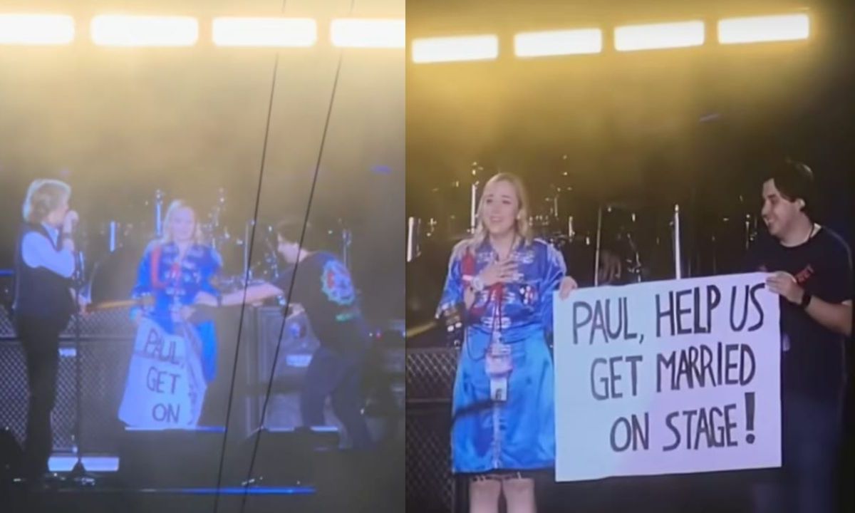 Jerry Cavazos y Barbie Flores se comprometieron con la ayuda de Paul McCartney durante su concierto en Monterrey