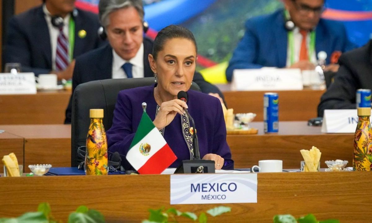 La presidenta Claudia Sheinbaum en la Cumbre de Líderes del G20.