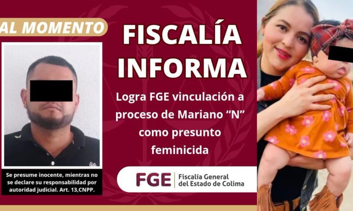 Mariano N fue vinculado a proceso por el presunto feminicidio de Alejandra Rivas y su hija, así lo informó la Fiscalía General de Colima.