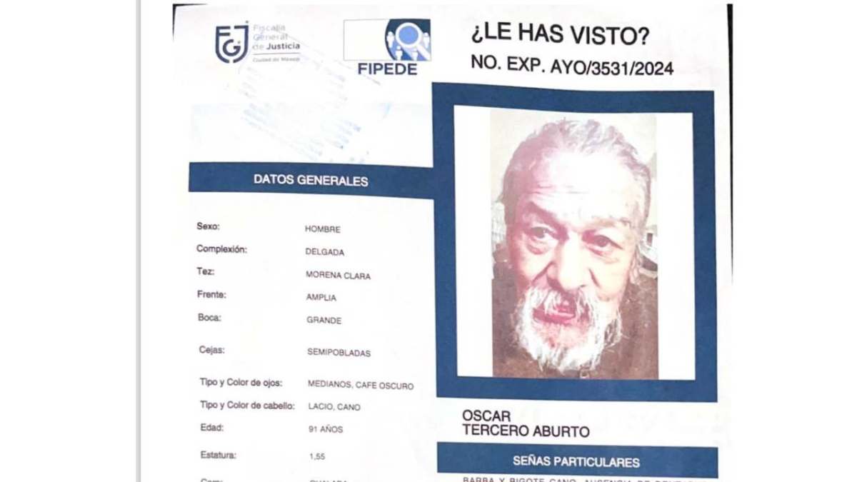 Su familia vive el calvario ya que la Fiscalía General de Justicia no lanzó la alerta plateada para su localización.