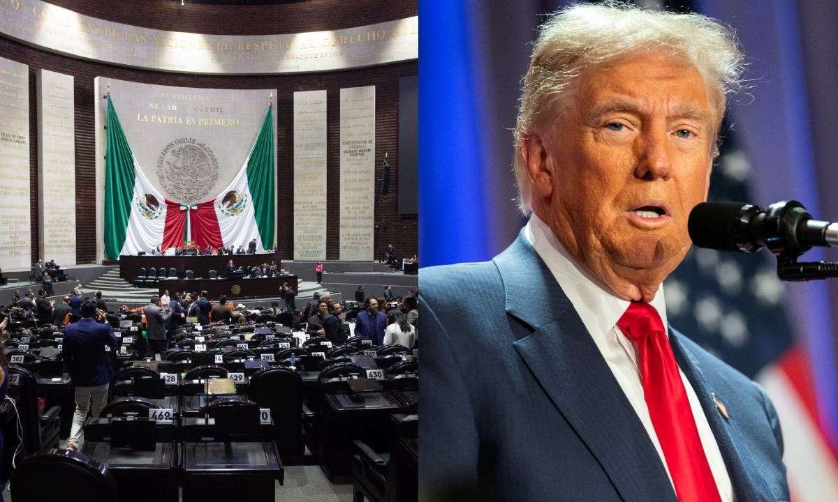 Cámara de Diputados y el presidente electo de los Estados Unidos, Donald Trump.