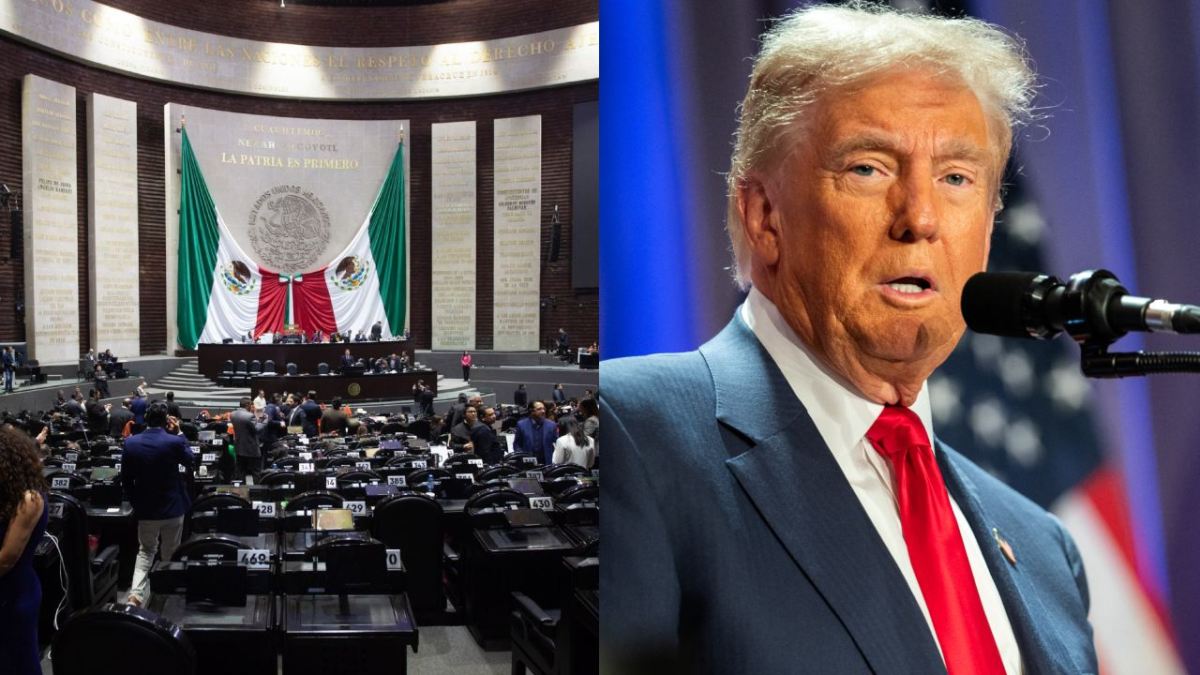 Cámara de Diputados y el presidente electo de los Estados Unidos, Donald Trump.