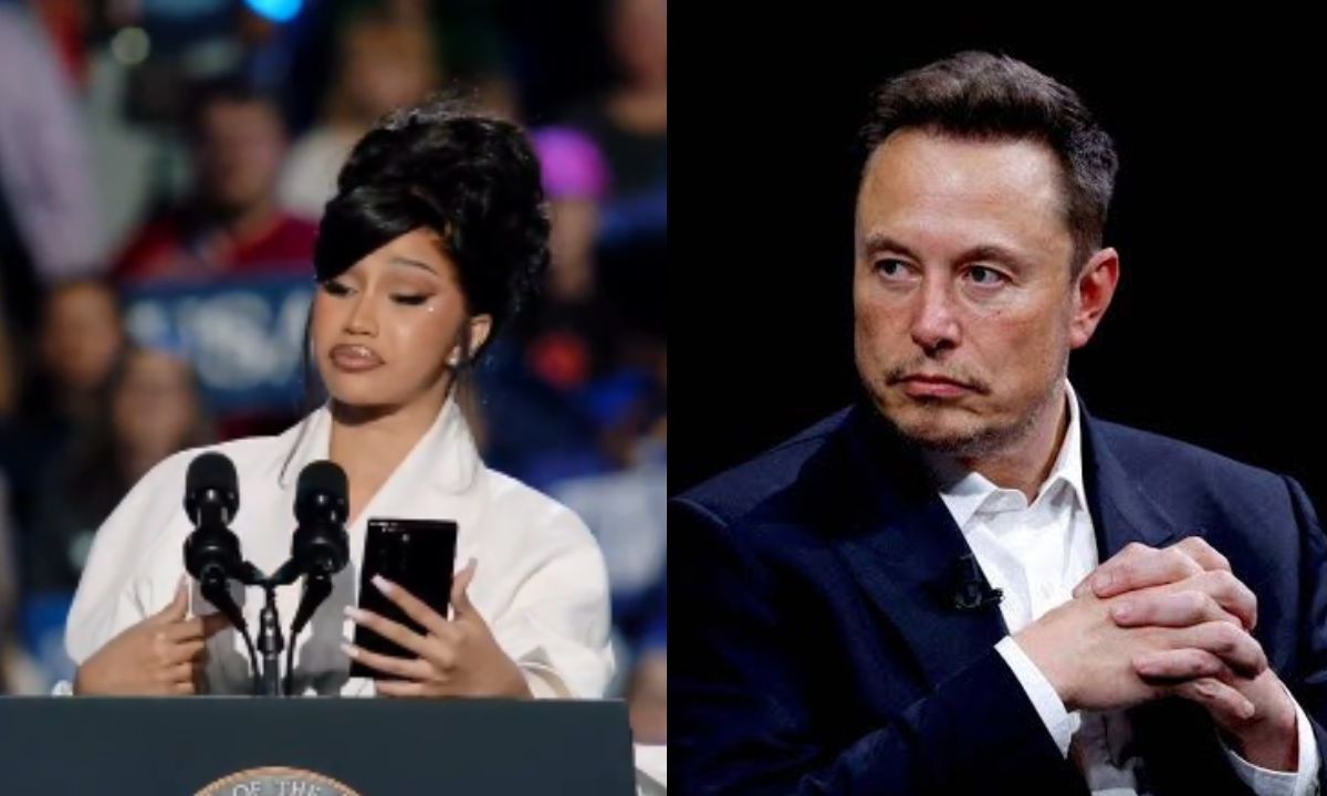 Elon Musk se refirió a Cardi B como una "marioneta" y cuestionó la autenticidad de la campaña de Harris.