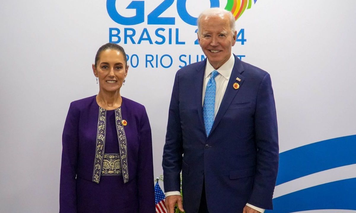 Claudia SHeinbaum se reúne con Joe Biden en el G20