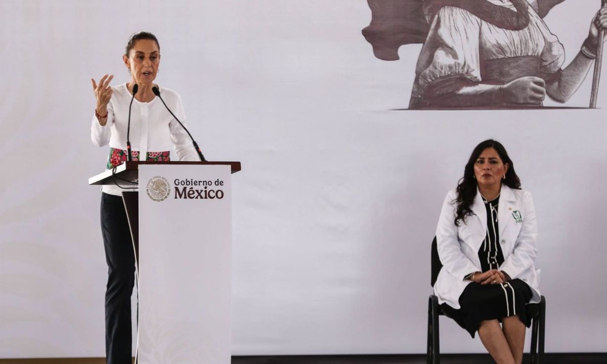 Claudia Sheinbaum, presidenta de México, encabezó la ceremonia de inauguración de la Unidad de Medicina Familiar No. 58.