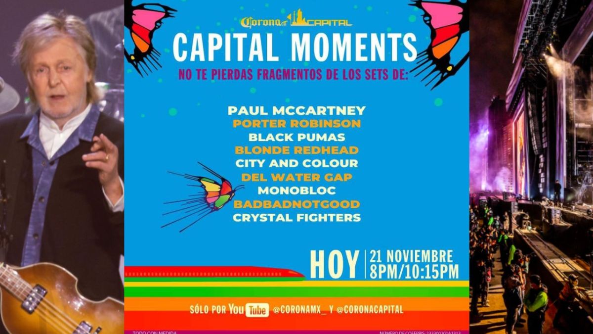 Hoy por la noche algunas presentaciones como la de Sir Paul McCartney estarán disponibles en el canal del festival.