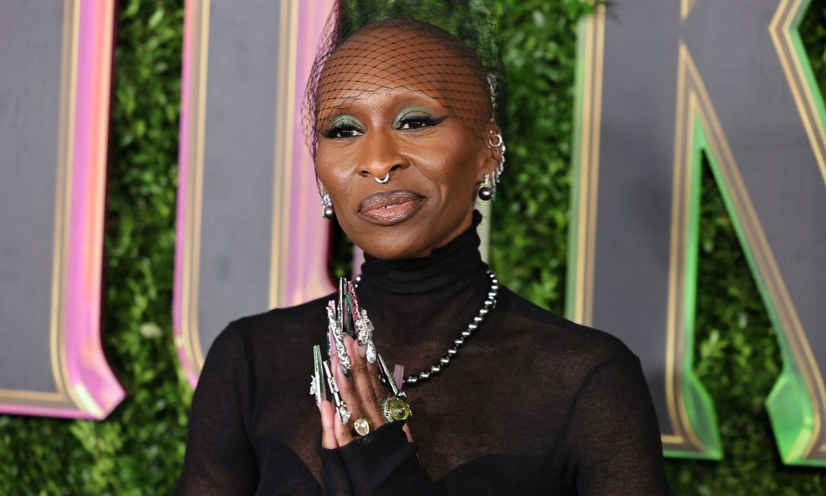 La actriz Cynthia Erivo en alguno de los estrenos de Wicked en el mundo.