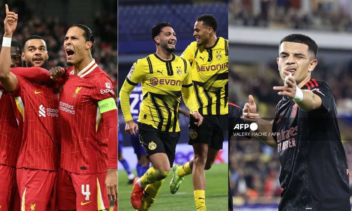 Liverpool, Dortmund y Benfica lograron victorias este miércoles en la quinta jornada de la Champions.