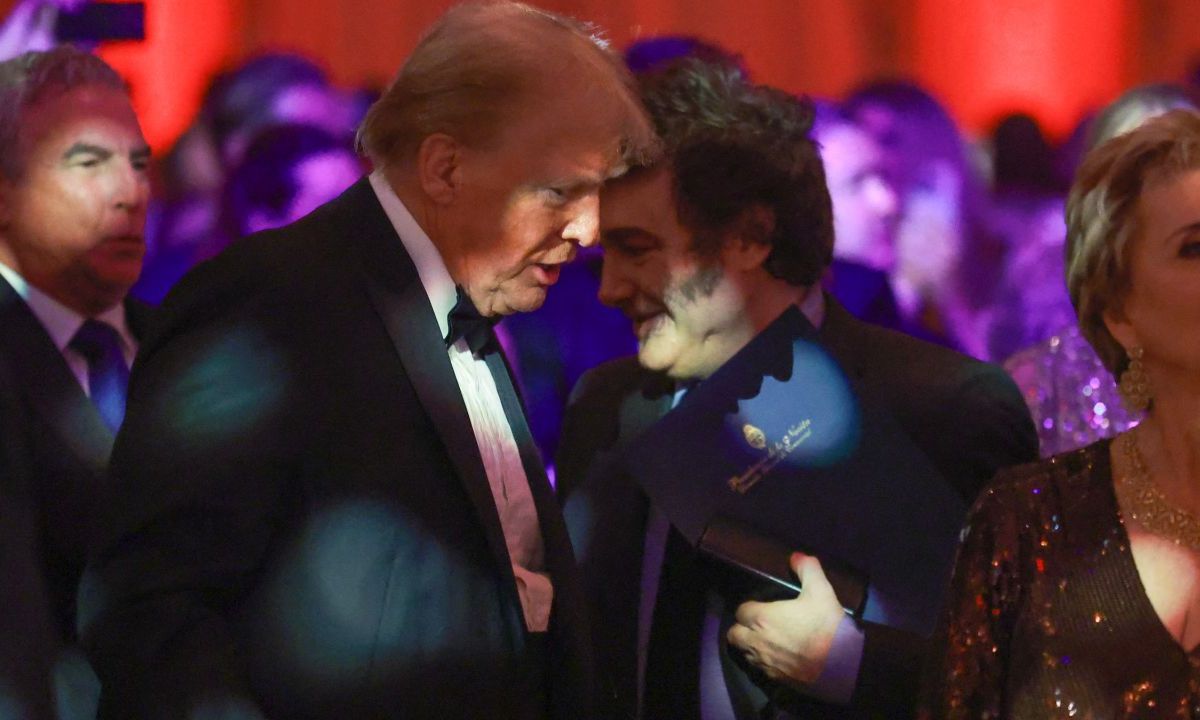 Donald Trump y Javier Milei reunidos en Estados Unidos.