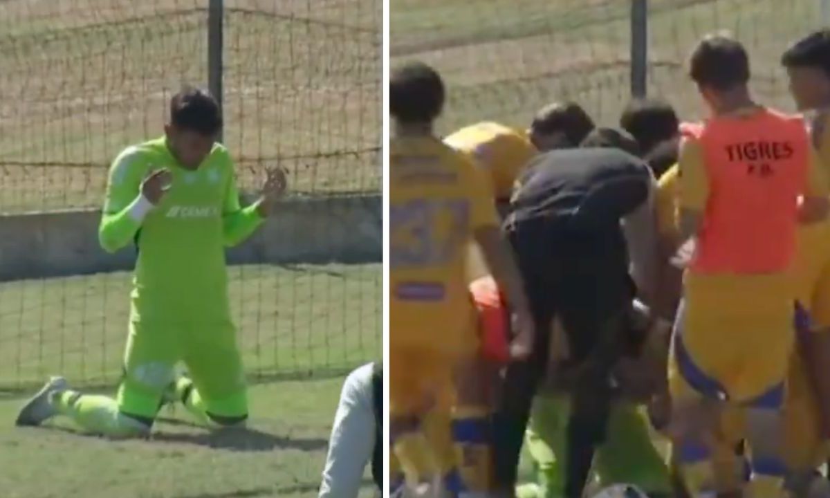 El portero de Tigres Sub 19, César Elian González, recibió en pleno partido la trágica noticia del fallecimiento de su padre.