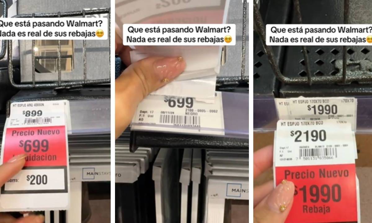 Una usuaria exhibió en TikTok a la tienda de Walmart por supuestas falsas rebajas.