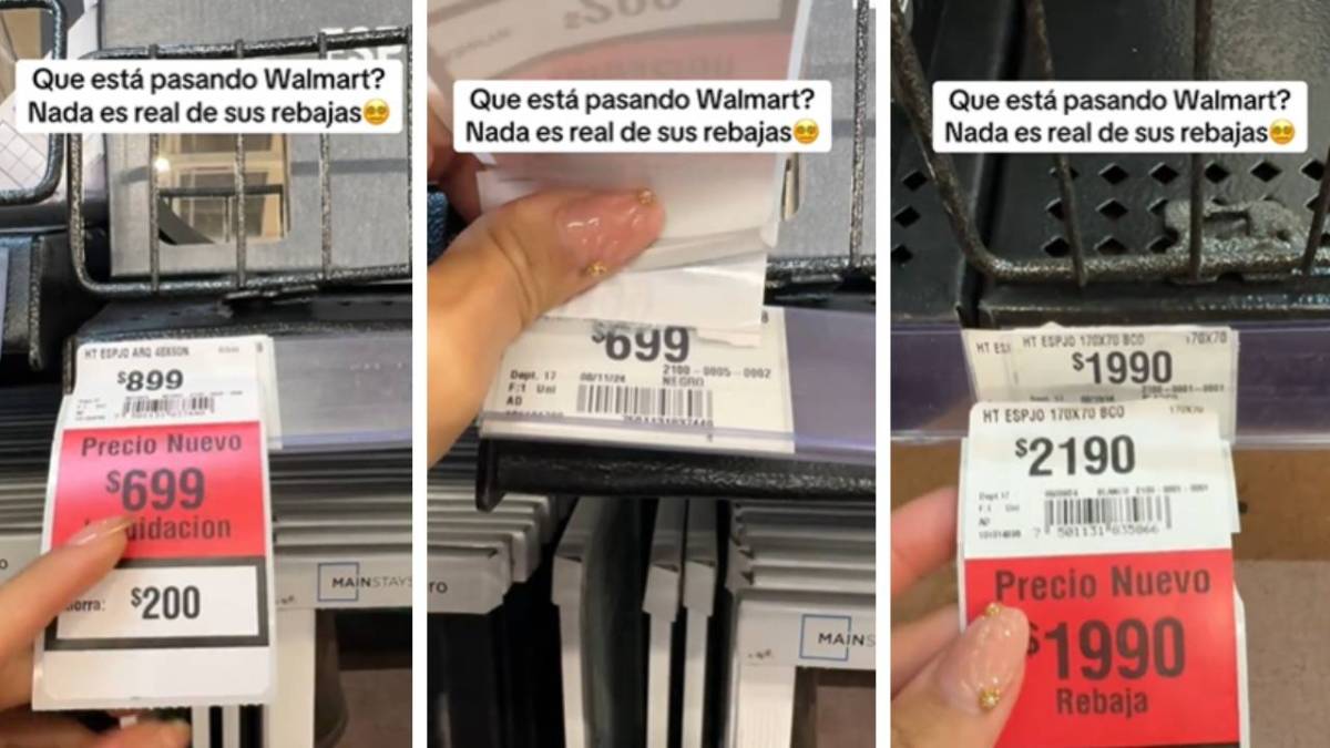 Una usuaria exhibió en TikTok a la tienda de Walmart por supuestas falsas rebajas.