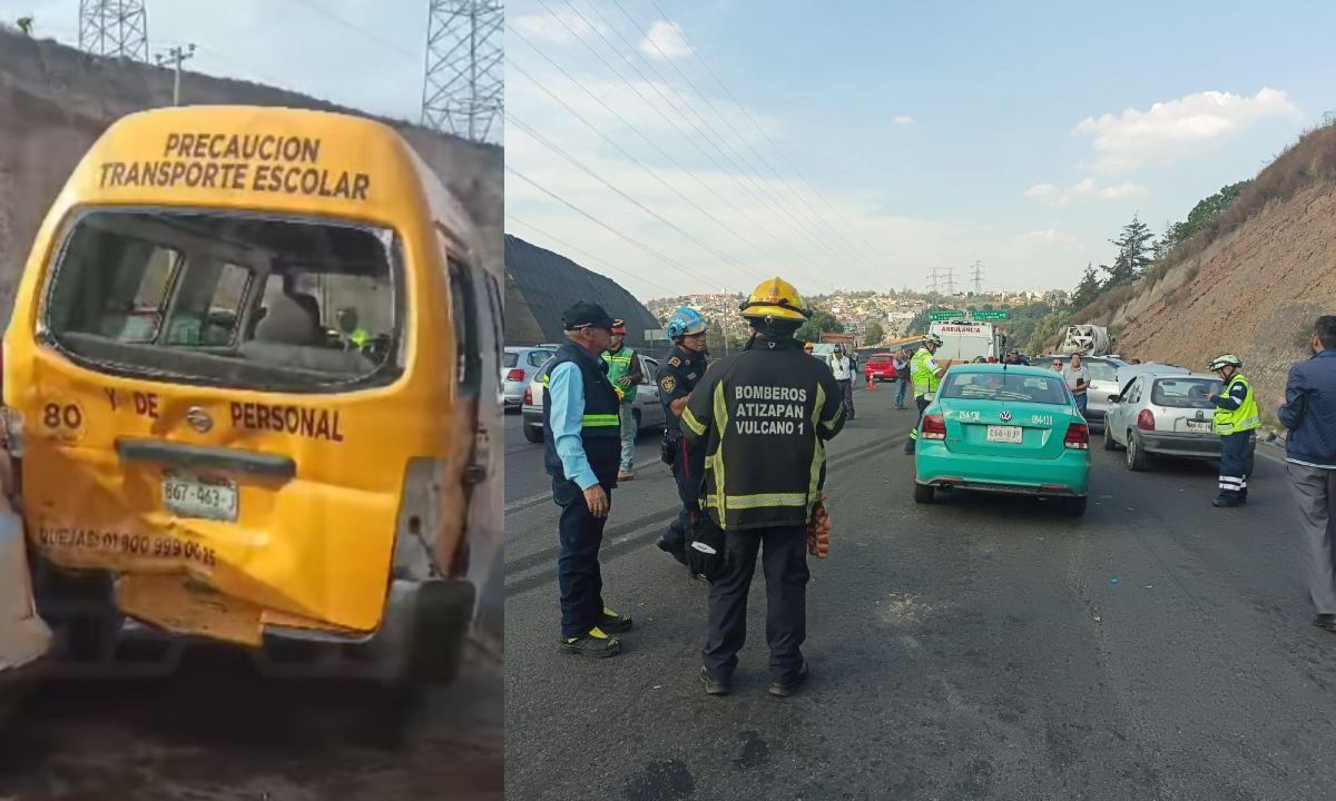 Un fuerte choque ocurrió la tarde de este jueves en la autopista Chamapa-Lechería.