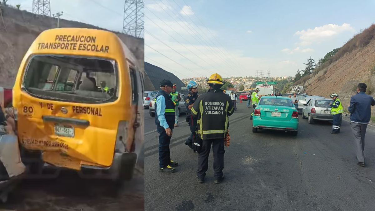 Un fuerte choque ocurrió la tarde de este jueves en la autopista Chamapa-Lechería.