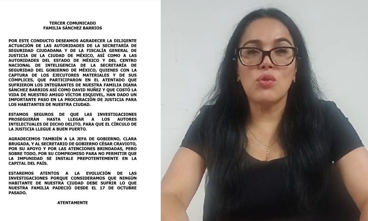 La legisladora, Silvia Sánchez Barrios, expresó su confianza en qué las investigaciones permitirán identificar a los autores intelectuales