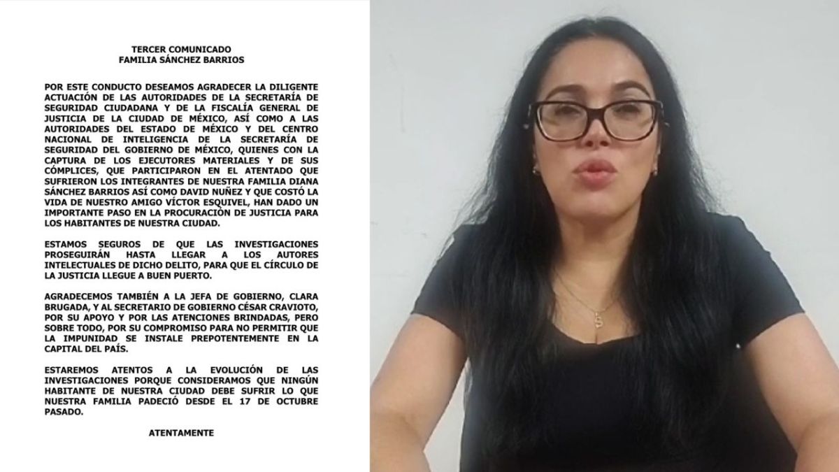 La legisladora, Silvia Sánchez Barrios, expresó su confianza en qué las investigaciones permitirán identificar a los autores intelectuales