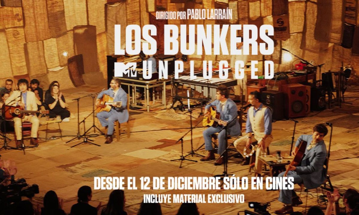 La banda de rock chilena Los Bunkers anunció que la versión extendida de su concierto MTV Unplugged se podrá ver en cines mexicanos.