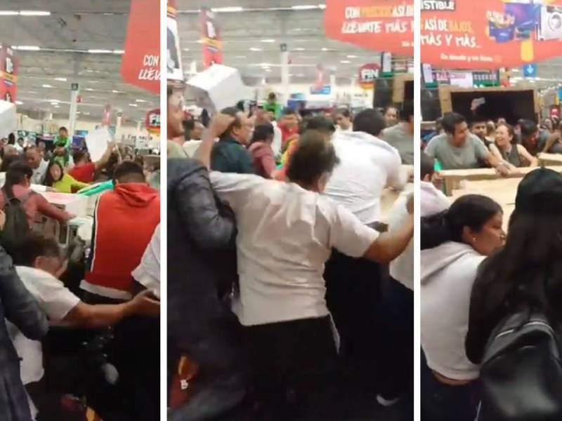 VIDEO: Se desata “batalla” entre clientes por el Buen Fin en Puebla