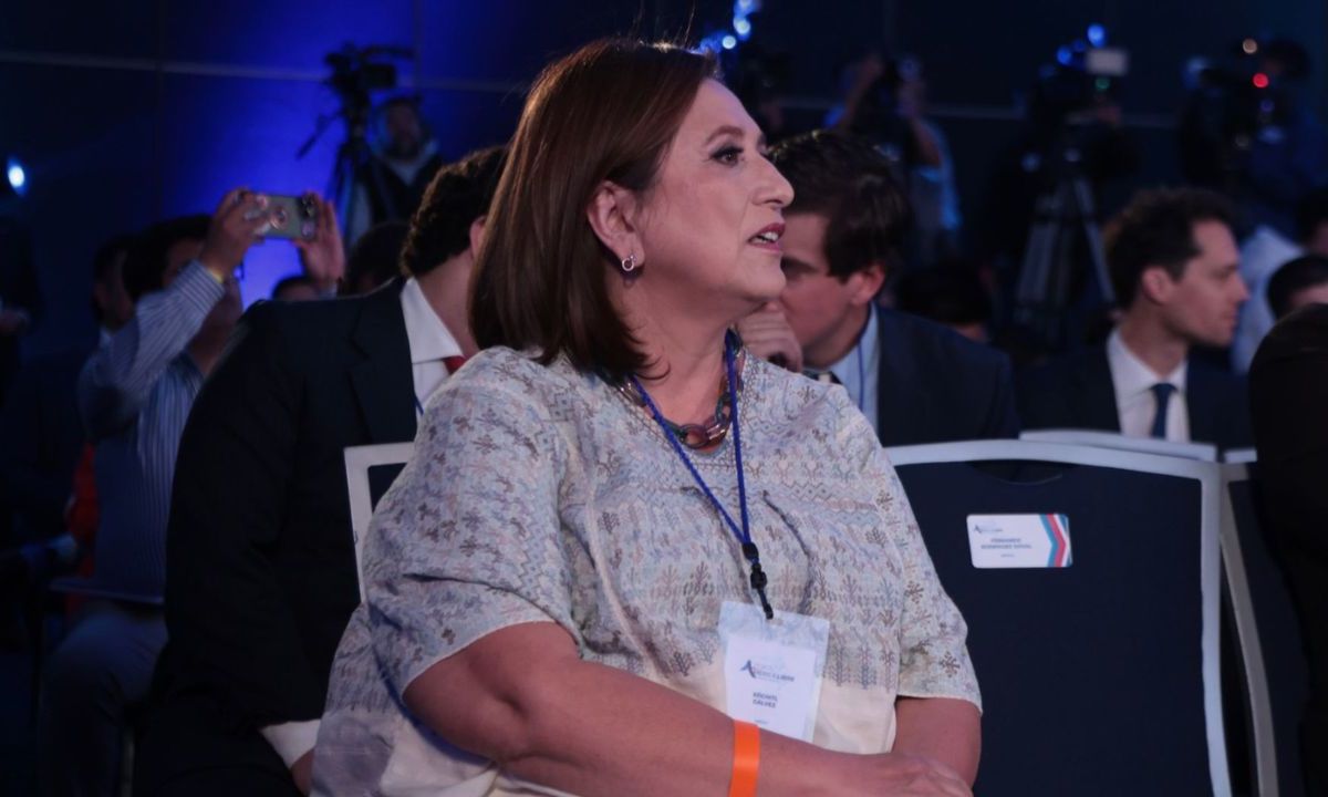 La ex candidata presidencial, Xóchitl Gálvez durante el Foro America Libre.