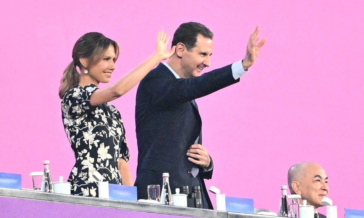 Asma al Assad con Bashar al Assad en Siria