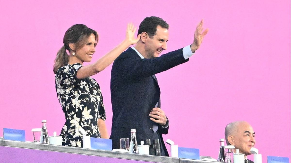 Asma al Assad con Bashar al Assad en Siria