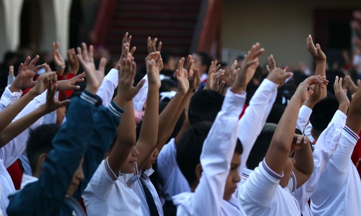 Estudiantes de escuela primaria durante las clases indicadas en el Calendario SEP 2024.