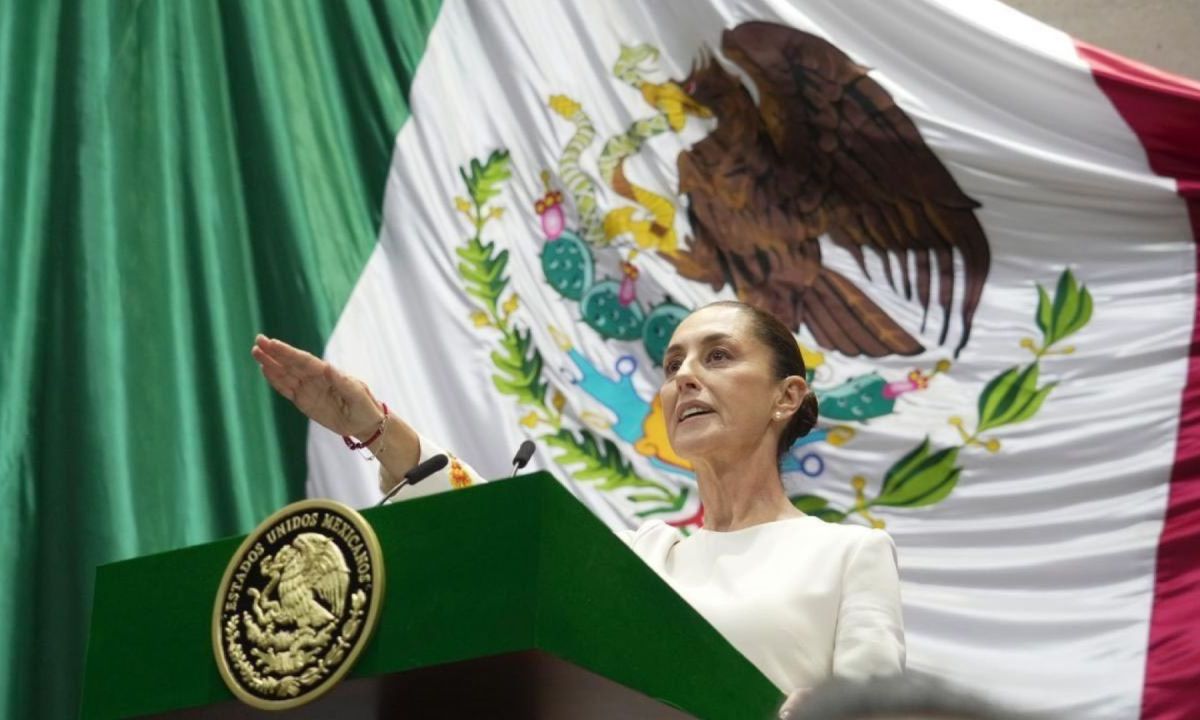 Claudia Sheinbaum durante la toma de protesta a la presidencia de México en octubre de 2024.