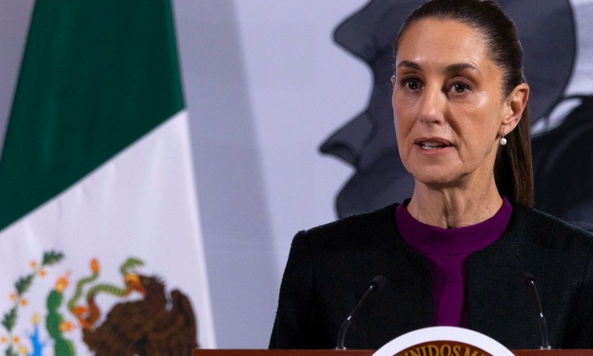 La presidenta de México durante la conferencia de prensa "mañanera" del miércoles 11 de diciembre.