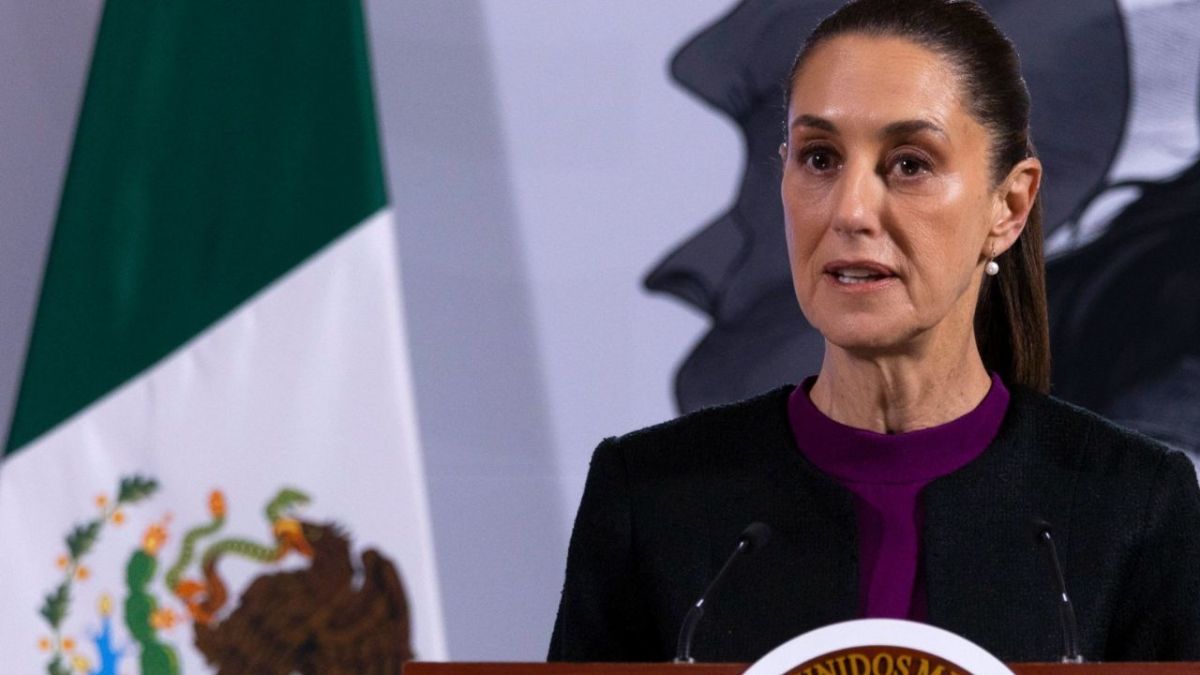 La presidenta de México durante la conferencia de prensa "mañanera" del miércoles 11 de diciembre.