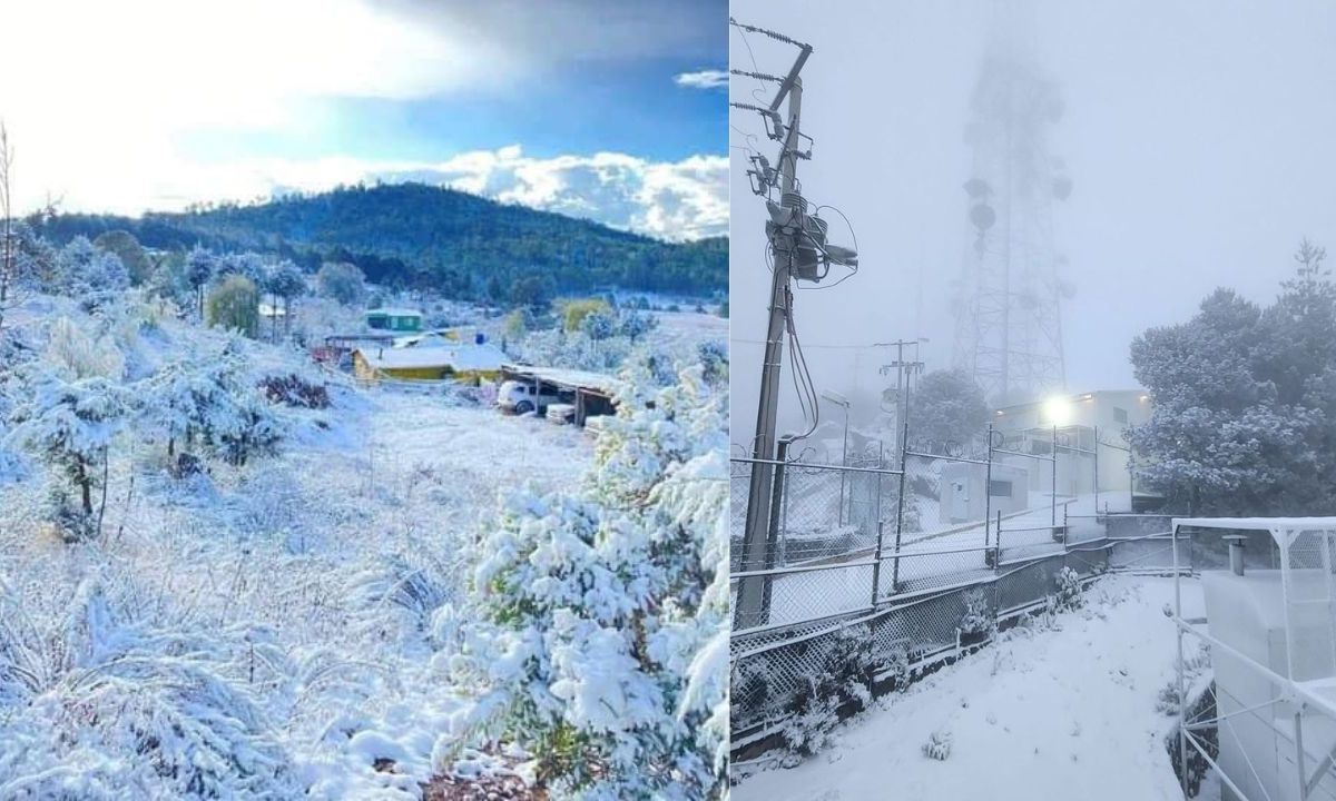 Clima frío provoca algunas nevadas