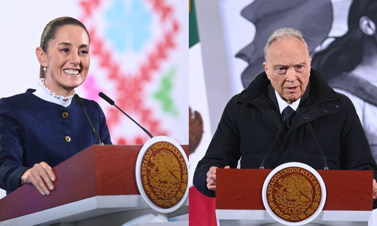 Claudia Sheinbaum, presidenta de México y Alejandro Gertz Manero Fiscal de la República,