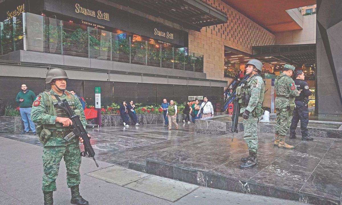 SEGURIDAD. Elementos del Ejército acudieron a resguardar la plaza Miyana tras el homicidio. 