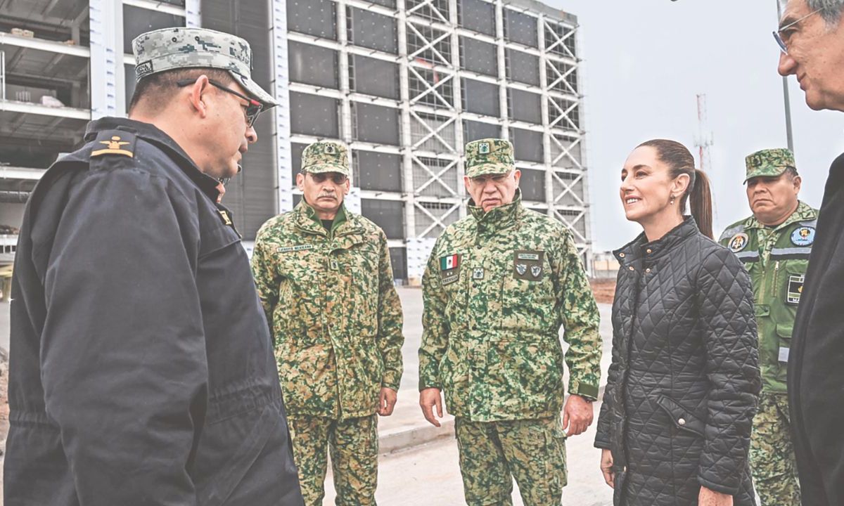 Obra. La presidenta Claudia Sheinbaum supervisó este domingo las instalaciones de la Agencia Nacional de Aduanas en Nuevo Laredo, Tamaulipas.