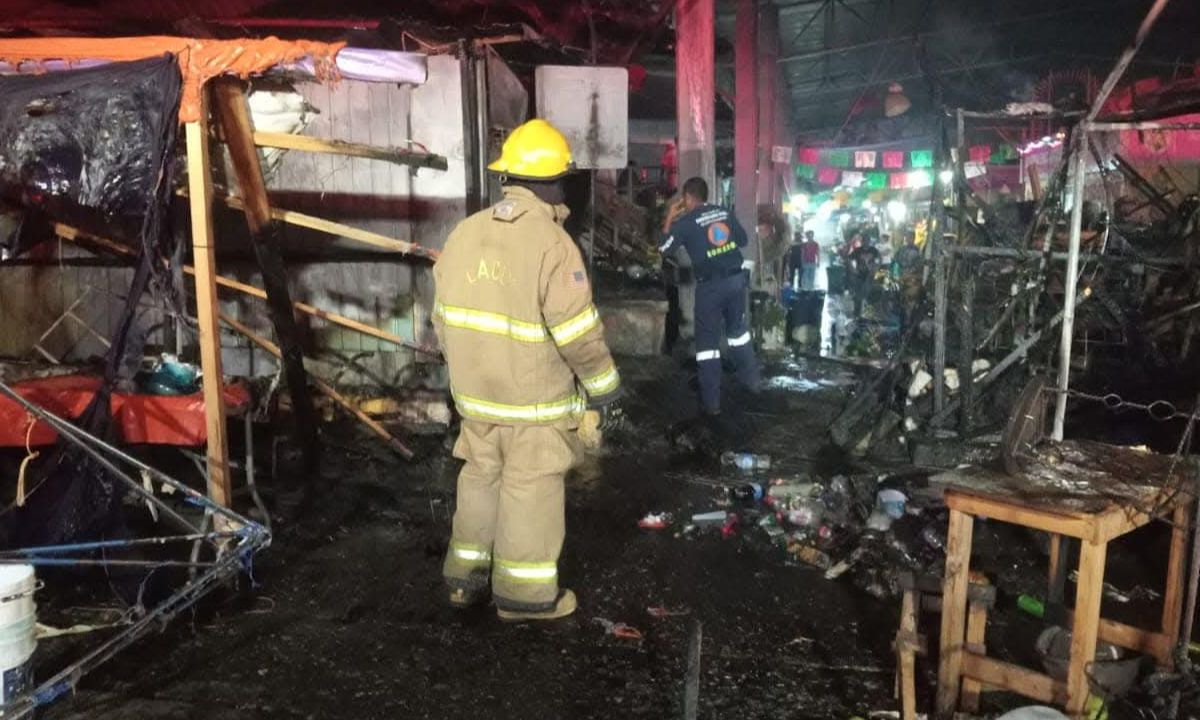 Incendio en el mercado central de Acapulco