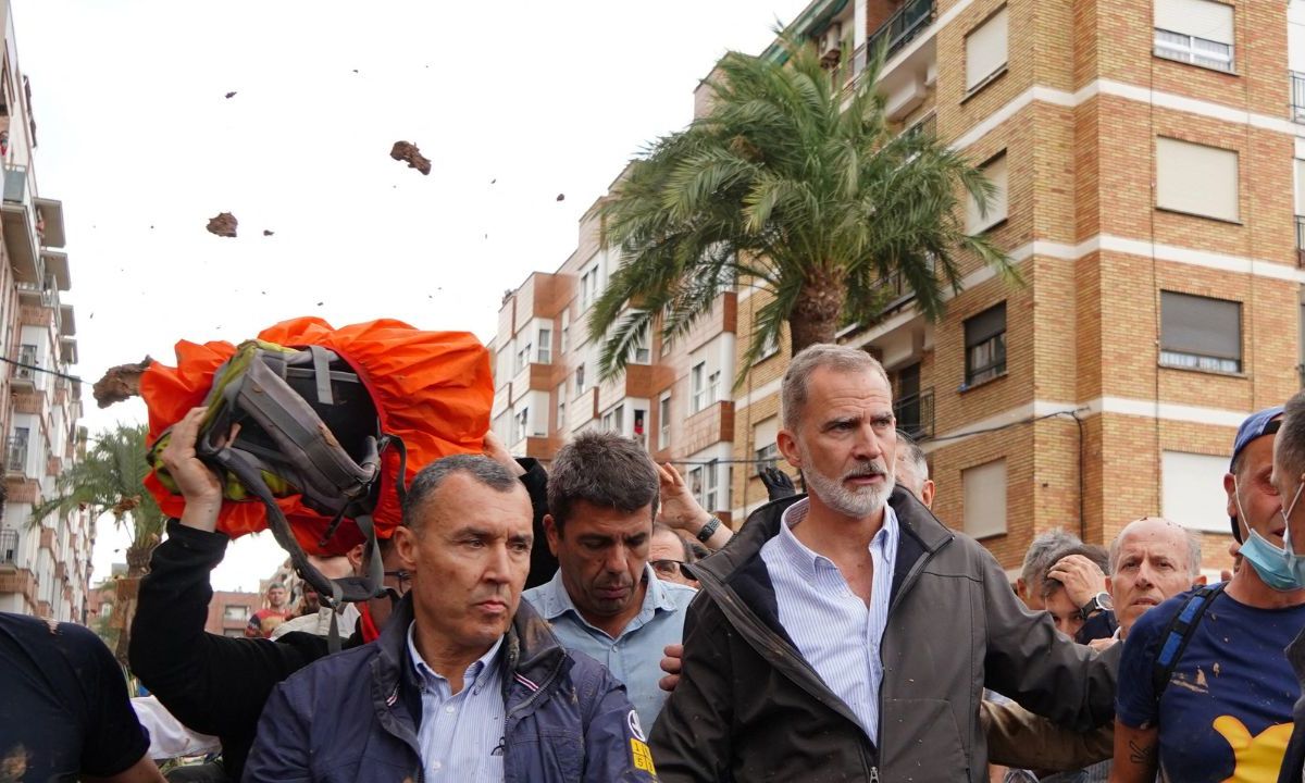 El rey Felipe durante su visita a Valencia en 2024