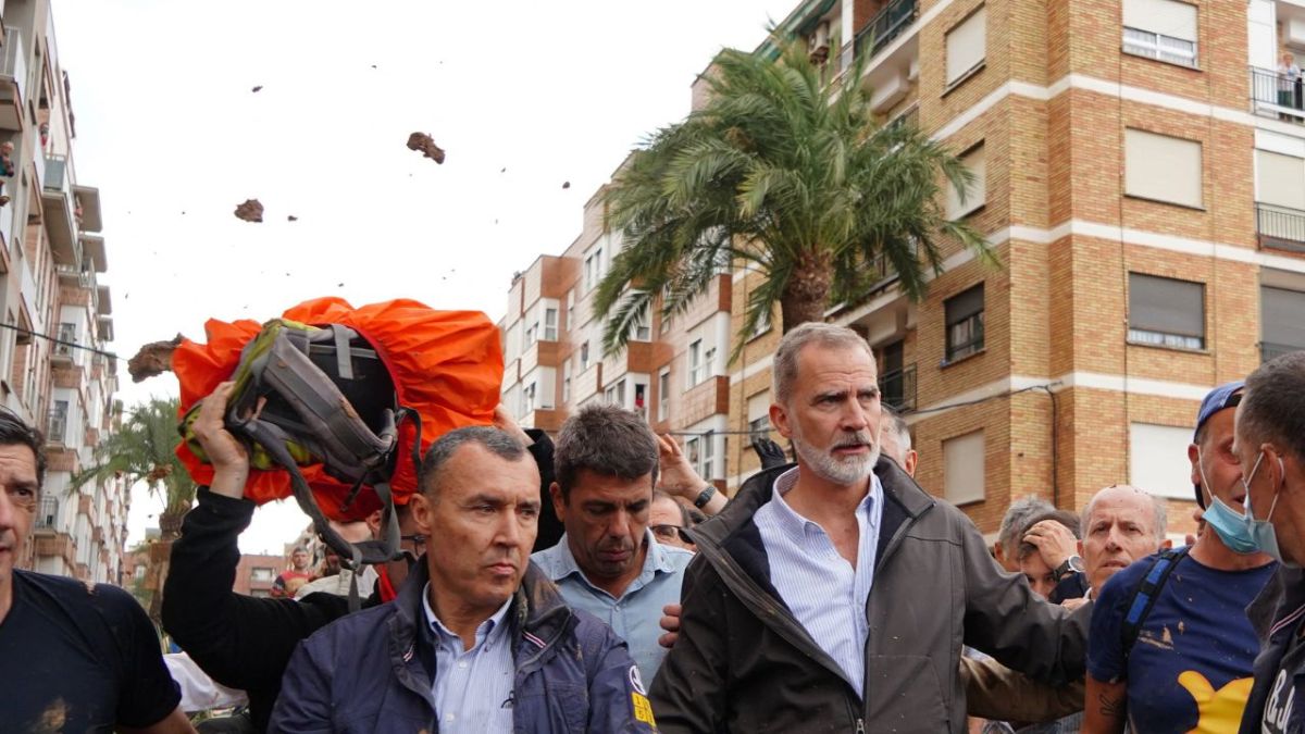 El rey Felipe durante su visita a Valencia en 2024