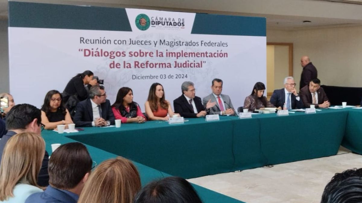 Jueces y magistrados se reunieron este lunes con el presidente de la Jucopo y el presidente de la Mesa Directiva de San Lázaro.