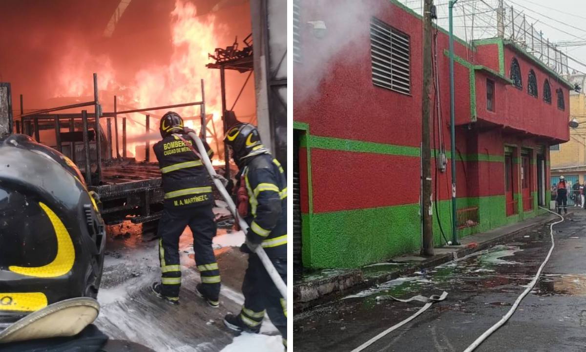 El fuego se extendió a un predio colindante, donde se ubica una bodega de una tienda de conveniencia llamada "3B".