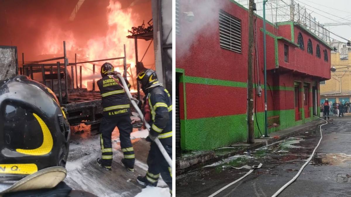 El fuego se extendió a un predio colindante, donde se ubica una bodega de una tienda de conveniencia llamada "3B".